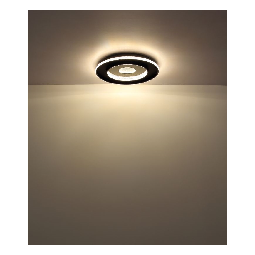 Globo - LED Stmívatelné stropní svítidlo LED/30W/230V 2700-6500K pr. 52,5 cm černá + dálkové ovládání