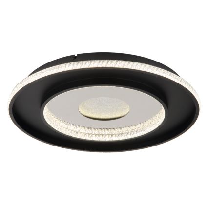 Globo - LED Stmívatelné stropní svítidlo LED/30W/230V 2700-6500K pr. 52,5 cm černá + dálkové ovládání