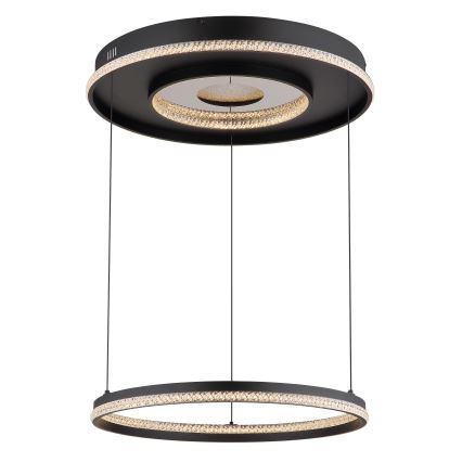 Globo - LED Stmívatelný lustr na lanku LED/54W/230V 2700-6500K pr. 60 cm černá + dálkové ovládání