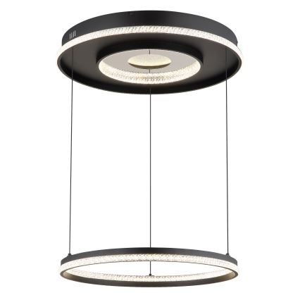 Globo - LED Stmívatelný lustr na lanku LED/54W/230V 2700-6500K pr. 60 cm černá + dálkové ovládání