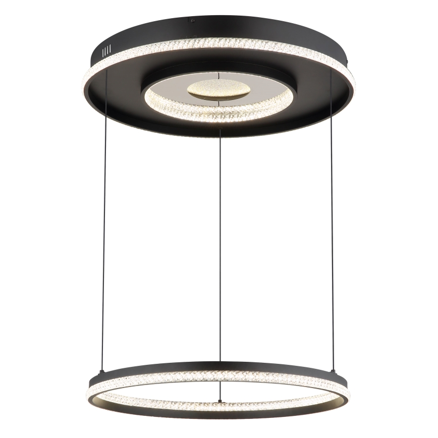 Globo - LED Stmívatelný lustr na lanku LED/54W/230V 2700-6500K pr. 60 cm černá + dálkové ovládání