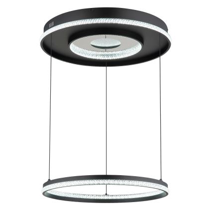 Globo - LED Stmívatelný lustr na lanku LED/54W/230V 2700-6500K pr. 60 cm černá + dálkové ovládání