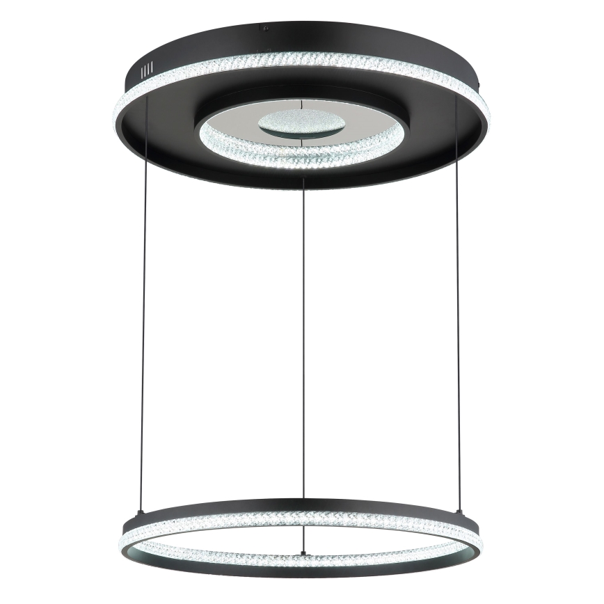 Globo - LED Stmívatelný lustr na lanku LED/54W/230V 2700-6500K pr. 60 cm černá + dálkové ovládání