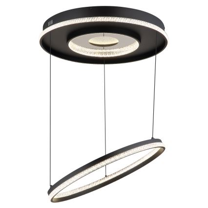 Globo - LED Stmívatelný lustr na lanku LED/54W/230V 2700-6500K pr. 60 cm černá + dálkové ovládání