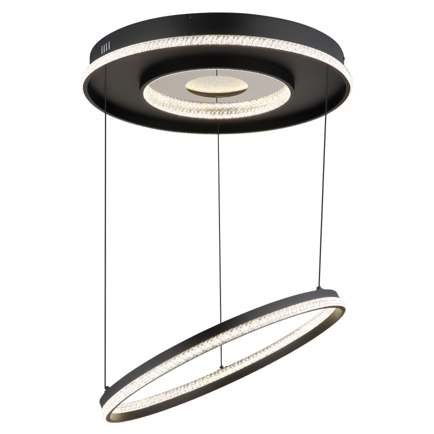 Globo - LED Stmívatelný lustr na lanku LED/54W/230V 2700-6500K pr. 60 cm černá + dálkové ovládání