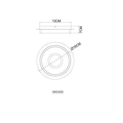 Globo - LED Stropní svítidlo LED/8W/230V 3000K pr. 16 cm