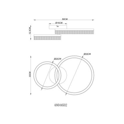 Globo - LED Stropní svítidlo LED/24W/230V 3000K 33x50 cm