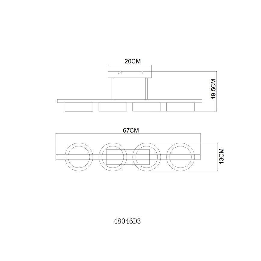 Globo - LED Přisazený lustr LED/24W/230V 3000K