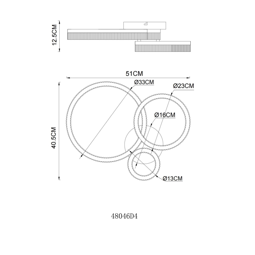 Globo - LED Stropní svítidlo LED/24W/230V 3000K 40,5x51 cm