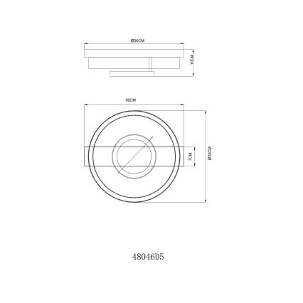 Globo - LED Stropní svítidlo LED/18W/230V 3000K 33x36 cm