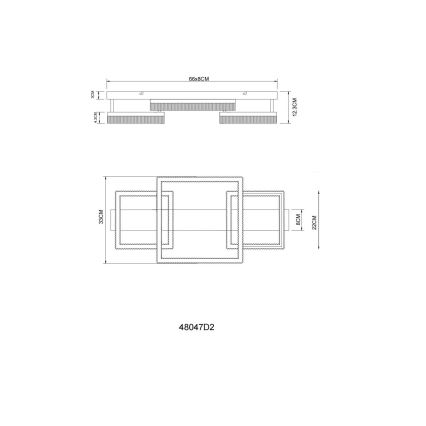 Globo - LED Stropní svítidlo LED/40W/230V 3000K 33x66 cm