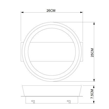 Globo - LED Stropní svítidlo LED/12W/230V 3000K 26x25 cm