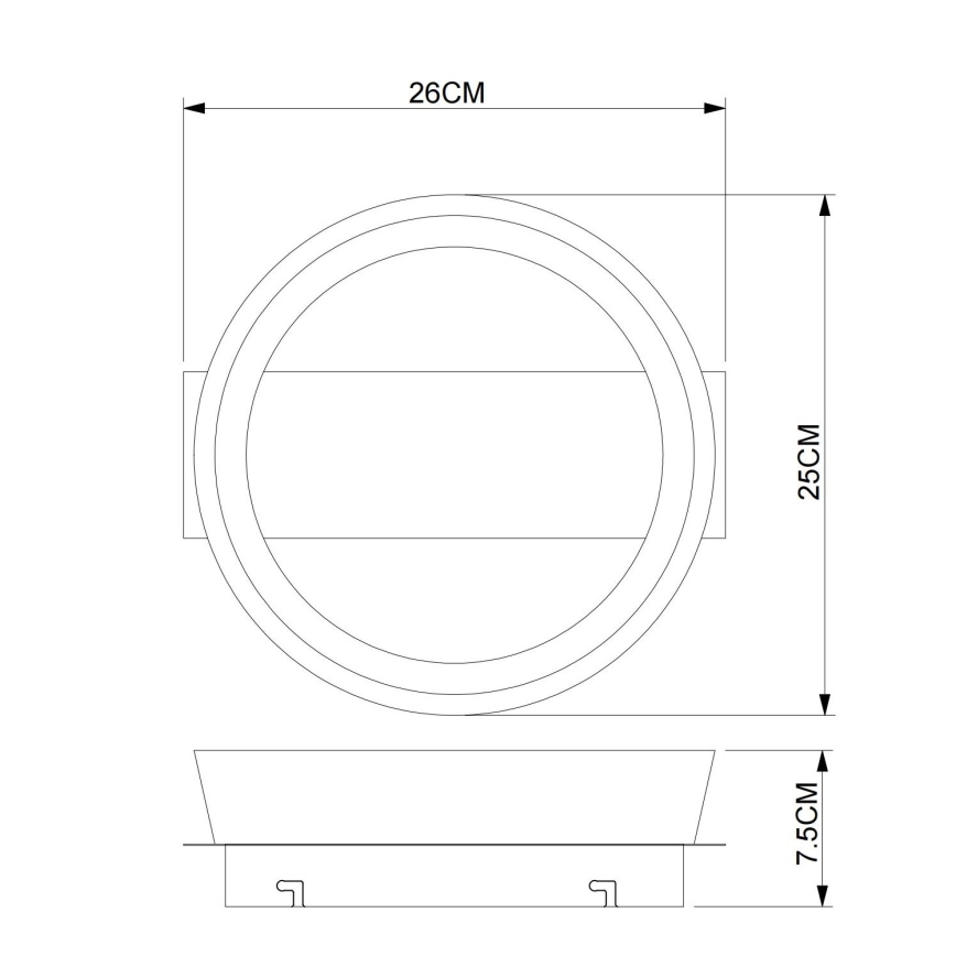 Globo - LED Stropní svítidlo LED/12W/230V 3000K 26x25 cm
