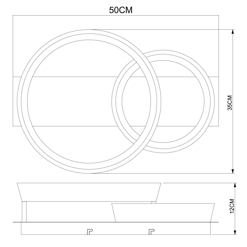 Globo - LED Stropní svítidlo LED/24W/230V 3000K 50x35 cm