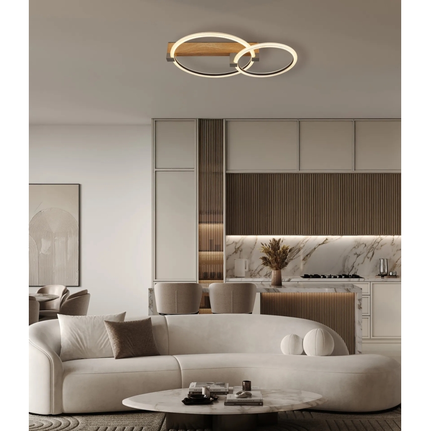 Globo - LED Stropní svítidlo LED/24W/230V 3000K 58x38 cm béžová