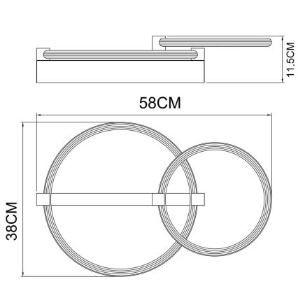 Globo - LED Stropní svítidlo LED/24W/230V 3000K 58x38 cm béžová