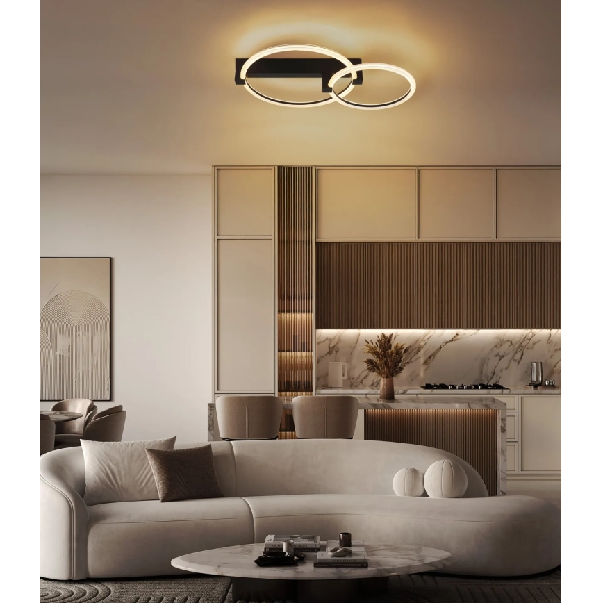 Globo - LED Stropní svítidlo LED/24W/230V 3000K 58x38 cm černá