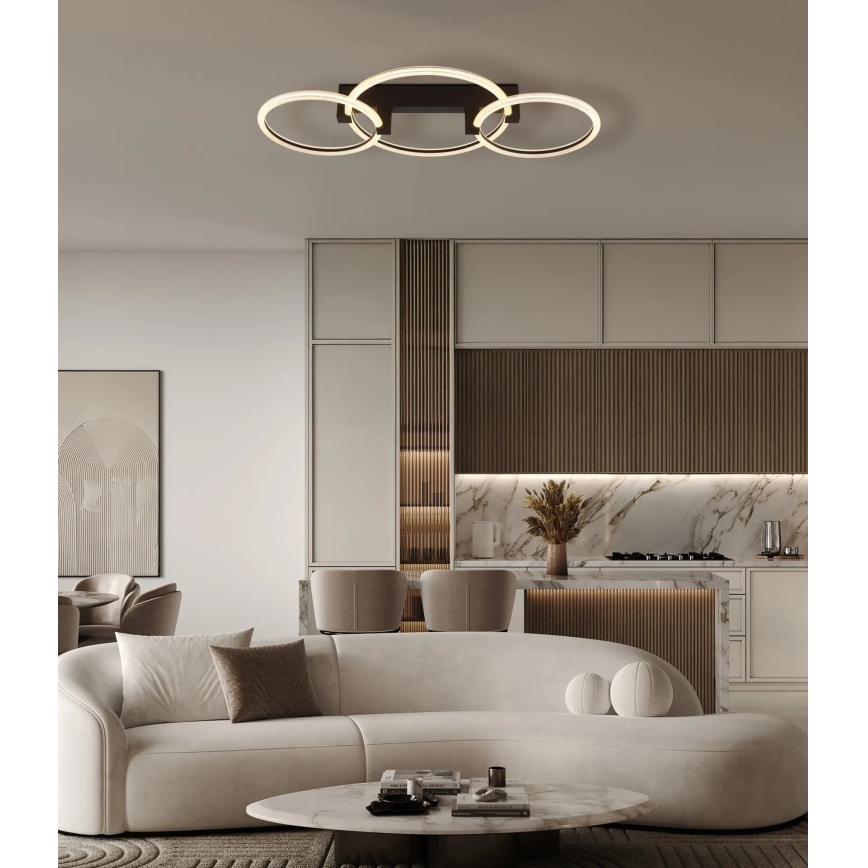 Globo - LED Stropní svítidlo LED/40W/230V 3000K 76,1x38 cm černá
