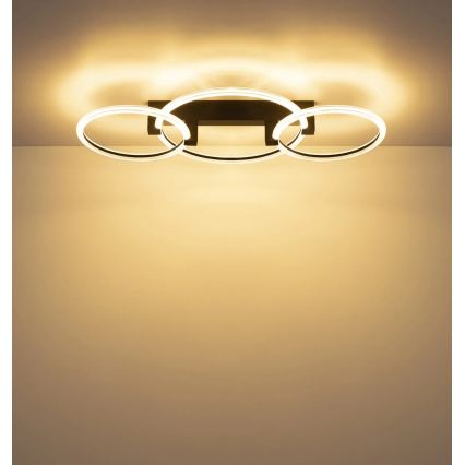 Globo - LED Stropní svítidlo LED/40W/230V 3000K 76,1x38 cm černá