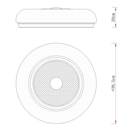 Globo - LED Stropní svítidlo LED/24W/230V 2700/4000/6000K pr. 38,5 cm bílá
