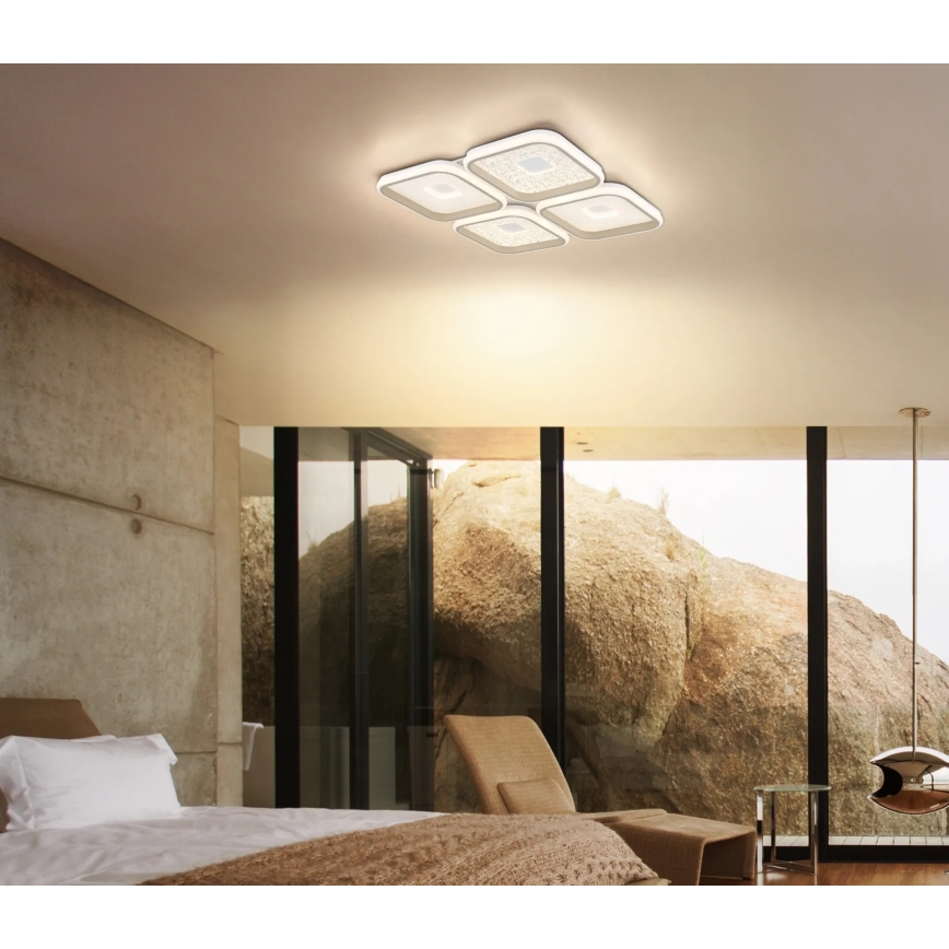 Globo - LED Stmívatelné stropní svítidlo LED/55W/230V 2700-6000K 54x54 cm + dálkové ovládání