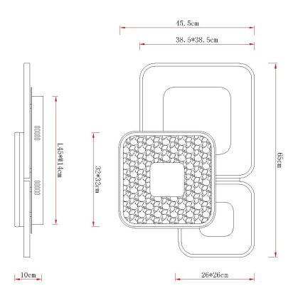 Globo - LED Stmívatelné stropní svítidlo LED/55W/230V 2700-6000K 65x45,5 cm + dálkové ovládání