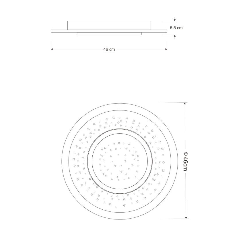 Globo - LED Stmívatelné stropní svítidlo LED/44W/230V 2700-6000K + dálkové ovládání