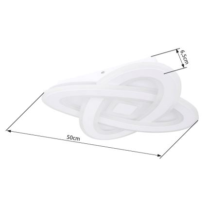 Globo - LED Stmívatelné stropní svítidlo LED/36W/230V 3000-6000K pr. 50 cm bílá + dálkové ovládání