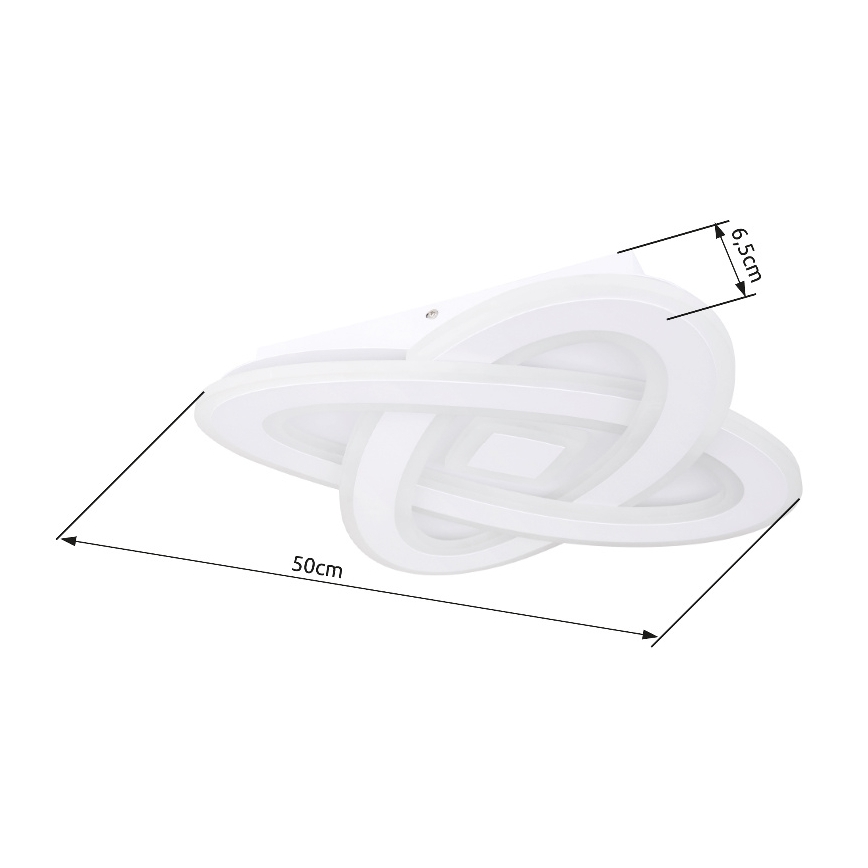 Globo - LED Stmívatelné stropní svítidlo LED/36W/230V 3000-6000K pr. 50 cm bílá + dálkové ovládání