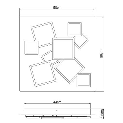 Globo - LED Stmívatelné stropní svítidlo LED/50W/230V 3000-6000K + dálkové ovládání
