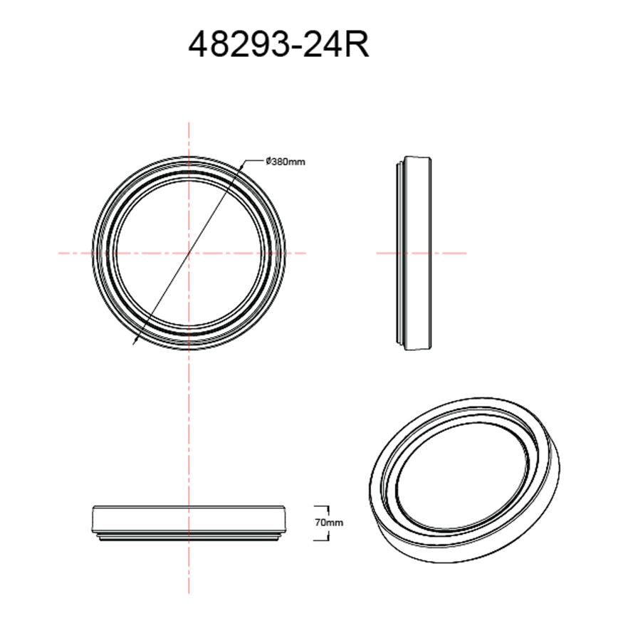 Globo - LED Stropní svítidlo LED/24W/230V 4000K pr. 38 cm