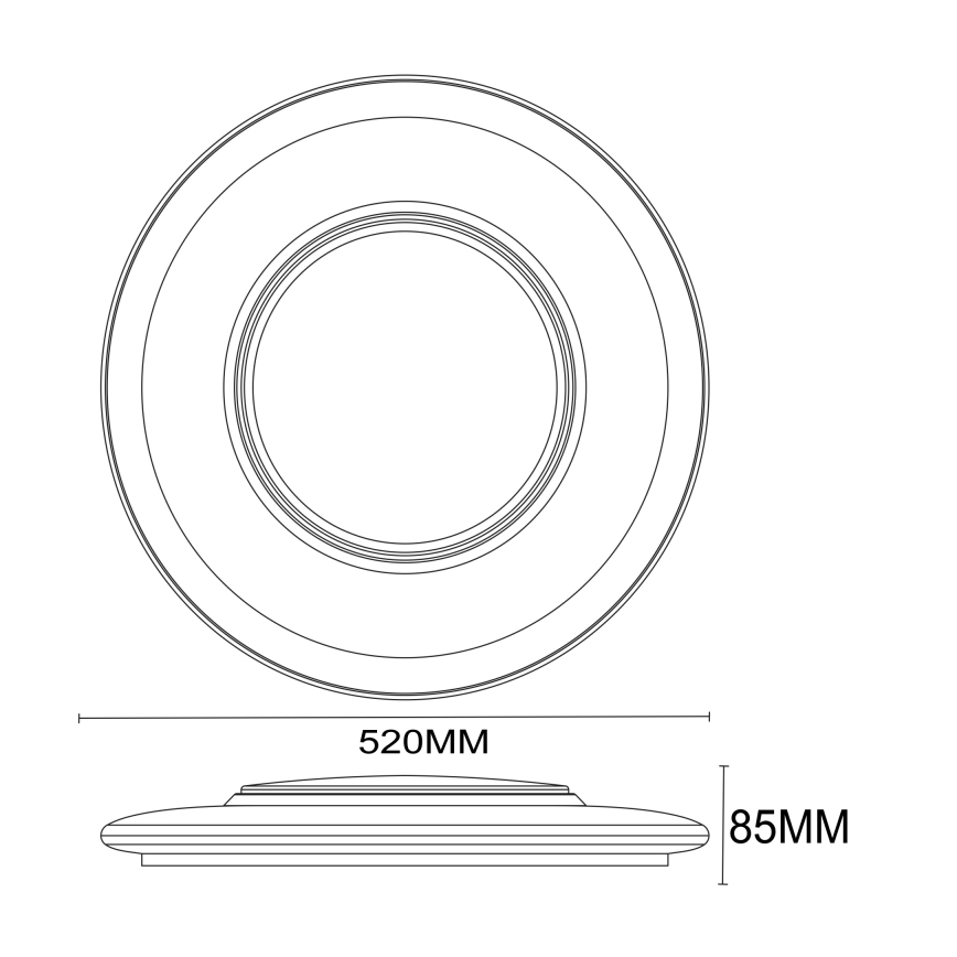Globo - LED Stmívatelné stropní svítidlo LED/48W/230V + dálkové ovládání