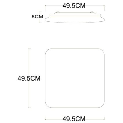 Globo - LED Stmívatelné stropní svítidlo LED/40W/230V 2700-6500K pr. 50 cm Wi-Fi Tuya + dálkové ovládání