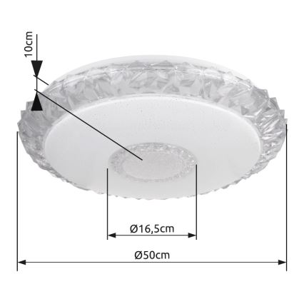 Globo - LED Stmívatelné stropní svítidlo LED/40W/230V 2700-6500K pr. 50 cm Wi-Fi Tuya + dálkové ovládání