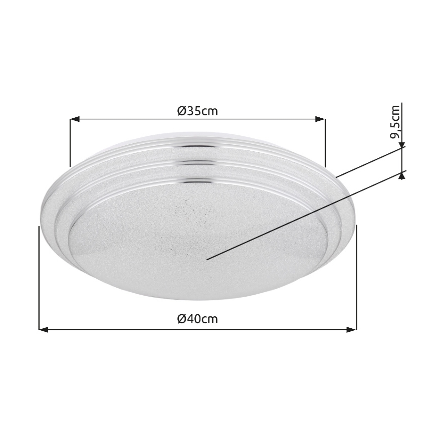 Globo - LED Stmívatelné stropní svítidlo LED/18W/230V pr. 40 cm 2700-6500K + dálkové ovládání