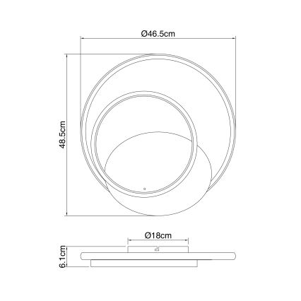 Globo - LED Stmívatelné stropní svítidlo LED/36W/230V 3000-6000K+ dálkové ovládání