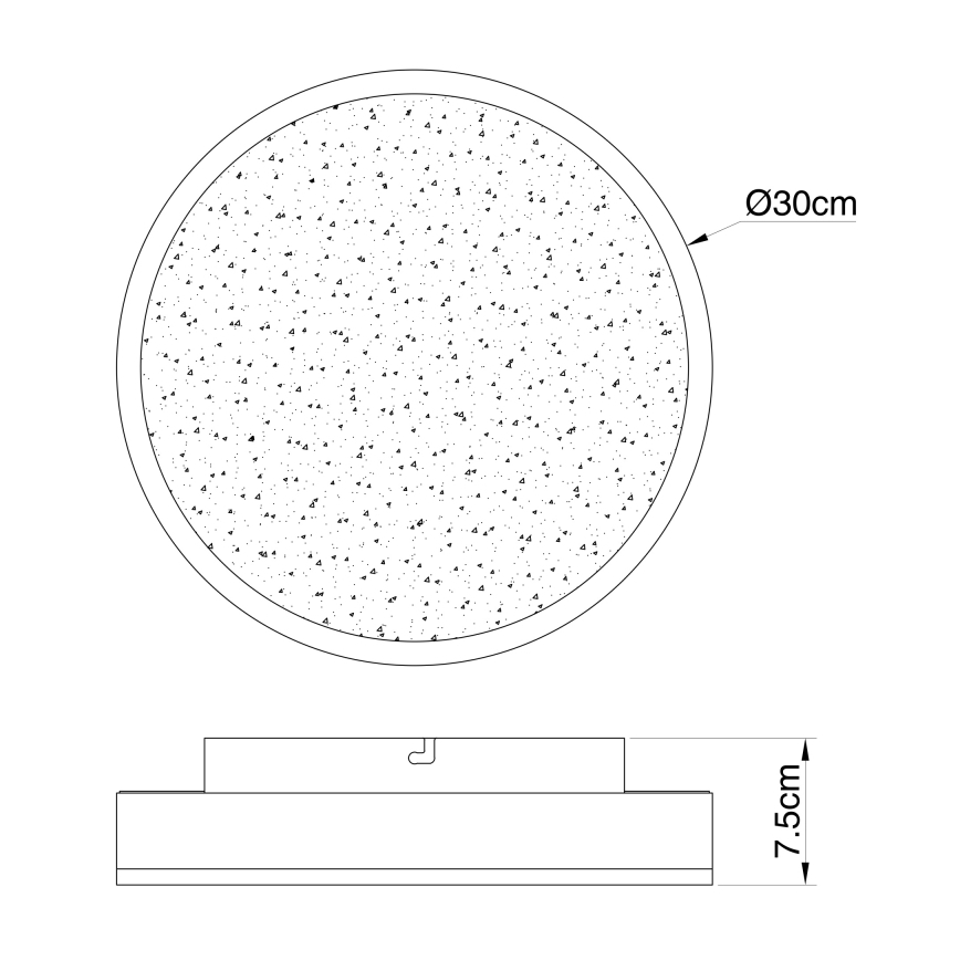Globo - LED Stropní svítidlo LED/24W/230V pr. 30 cm černá