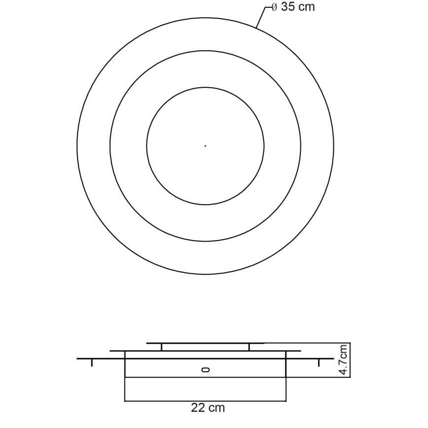 Globo - LED Stropní svítidlo LED/24W/230V 3000K pr. 35 cm zlatá