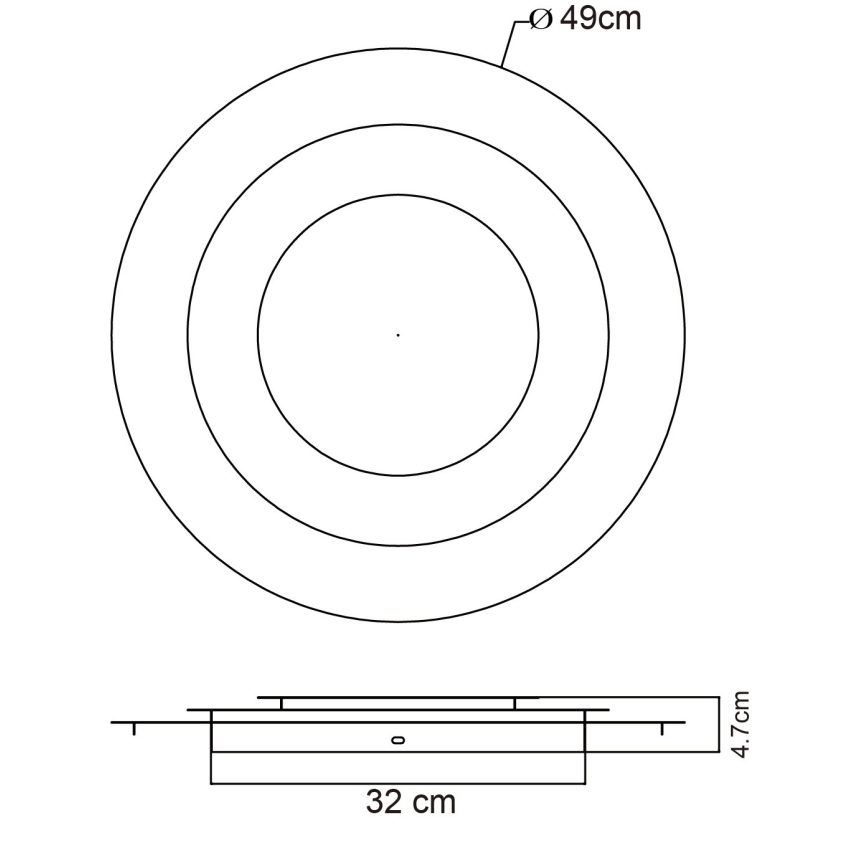 Globo - LED Stropní svítidlo LED/40W/230V 3000K pr. 49 cm zlatá