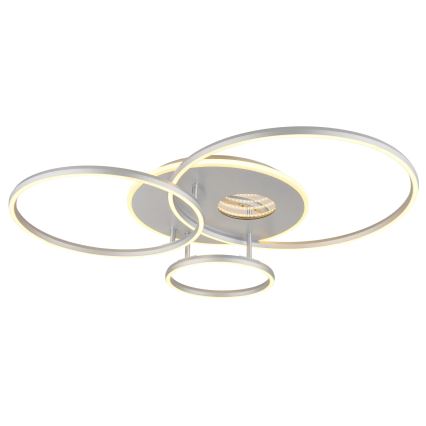 Globo - LED Stmívatelné stropní svítidlo LED/54W/230V 2700-6500K 90x70 cm stříbrná + dálkové ovládání