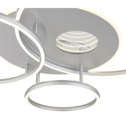 Globo - LED Stmívatelné stropní svítidlo LED/54W/230V 2700-6500K 90x70 cm stříbrná + dálkové ovládání