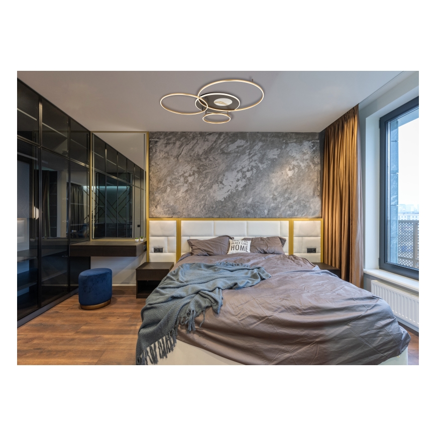 Globo - LED Stmívatelné stropní svítidlo LED/70W/230V 2700-6500K zlatá + dálkové ovládání