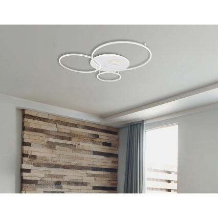Globo - LED Stmívatelné stropní svítidlo LED/70W/230V 2700-6500K 105x26,5 cm bílá + dálkové ovládání