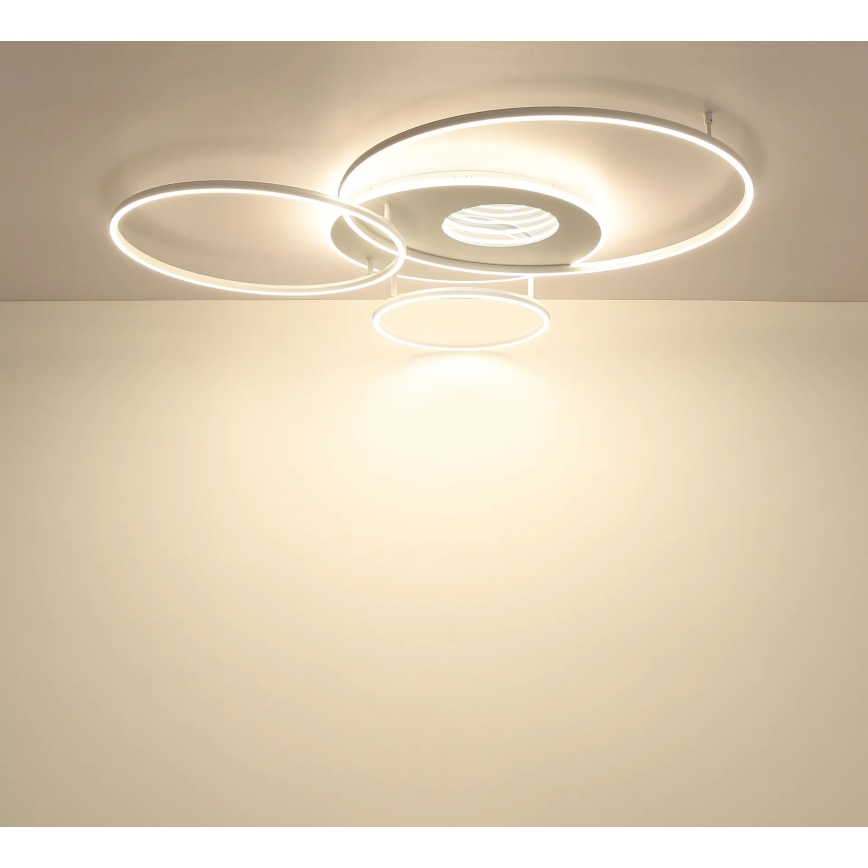 Globo - LED Stmívatelné stropní svítidlo LED/70W/230V 2700-6500K 105x26,5 cm bílá + dálkové ovládání