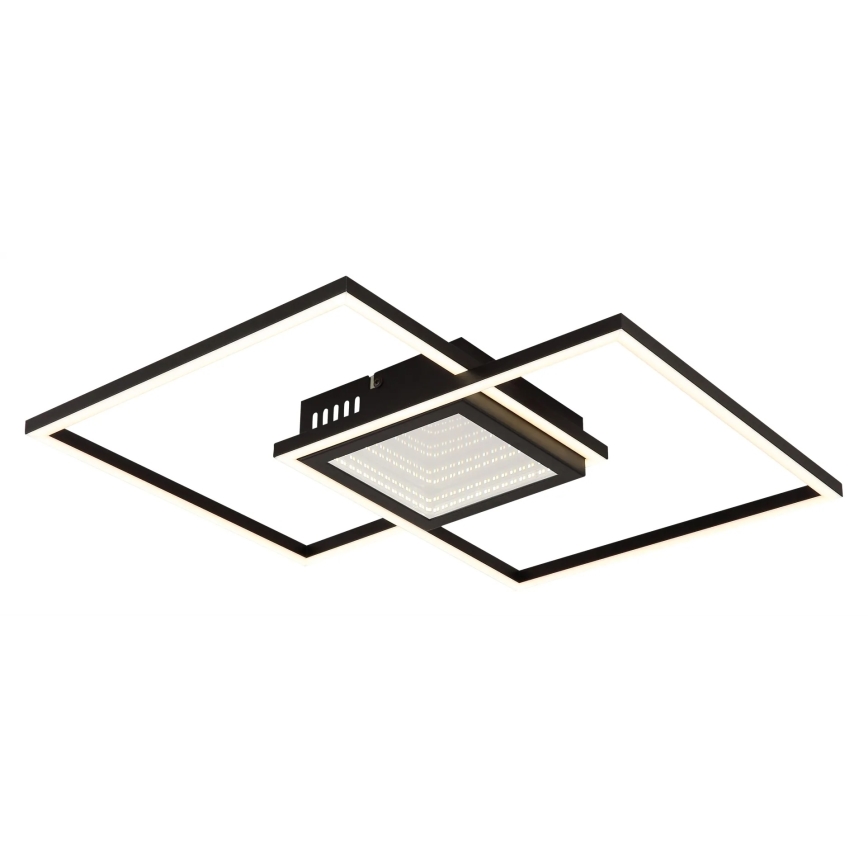Globo - LED Stmívatelné stropní svítidlo LED/32W/230V 2700-6500K 42,6x42,6 cm černá + dálkové ovládání