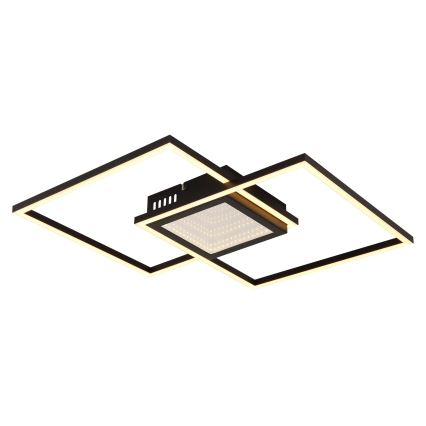 Globo - LED Stmívatelné stropní svítidlo LED/32W/230V 2700-6500K 42,6x42,6 cm černá + dálkové ovládání