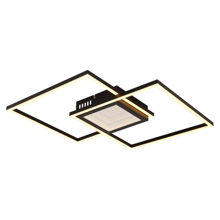 Globo - LED Stmívatelné stropní svítidlo LED/32W/230V 2700-6500K 42,6x42,6 cm černá + dálkové ovládání