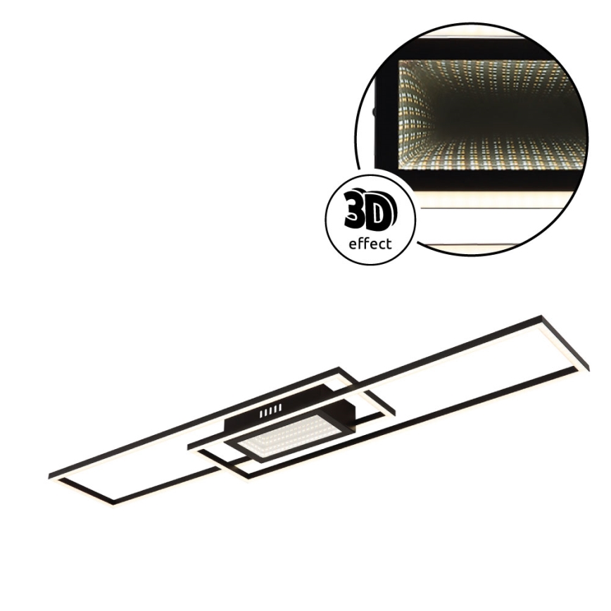 Globo - LED Stmívatelné stropní svítidlo LED/42W/230V 2700-6500K 19,6x96 cm černá + dálkové ovládání