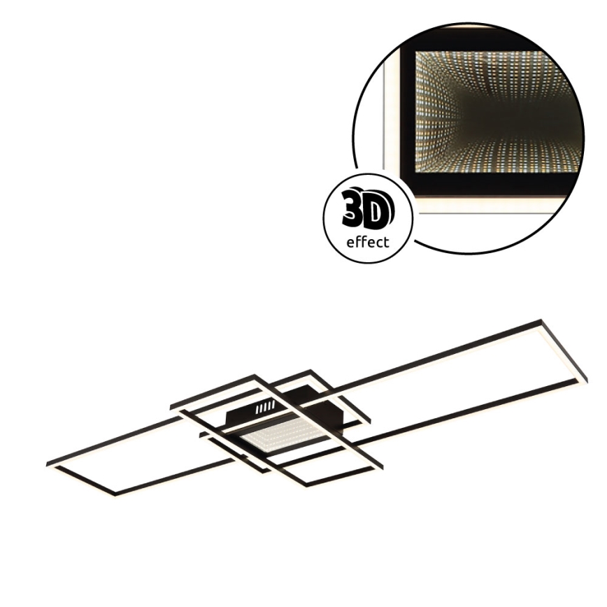 Globo - LED Stmívatelné stropní svítidlo LED/60W/230V 2700-6500K 42x110,8 cm černá + dálkové ovládání