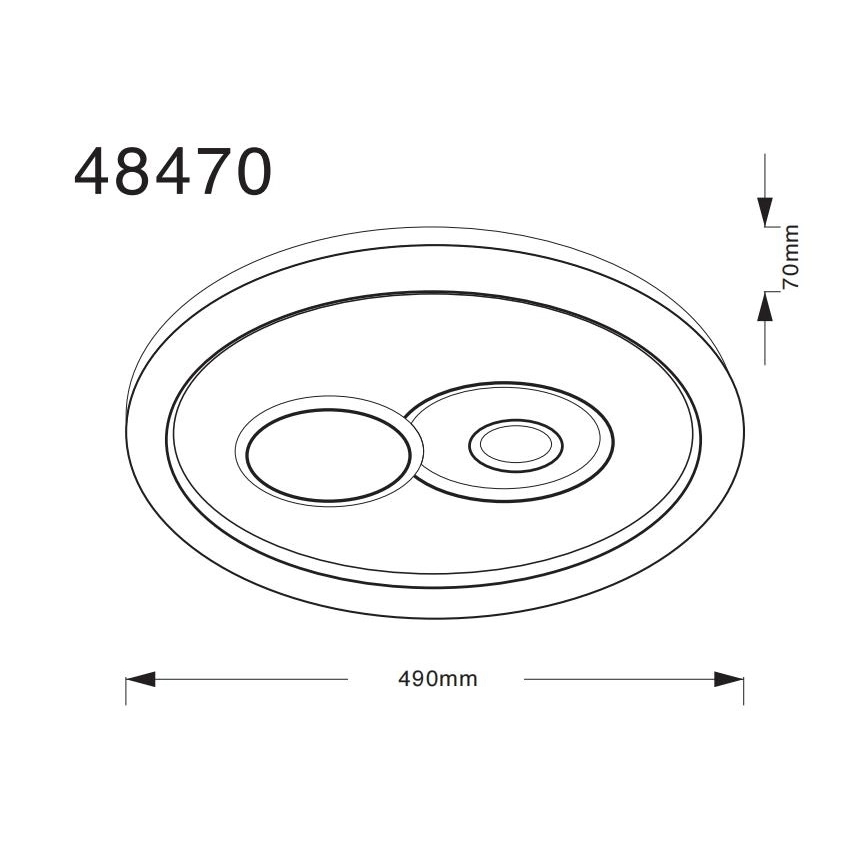 Globo - LED Stropní svítidlo LED/36W/230V 3000/4000/6500K pr. 49 cm